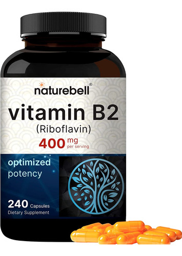 Vitamina B2 Riboflavina 400 Mg 240 Pastillas Dolor De Cabeza