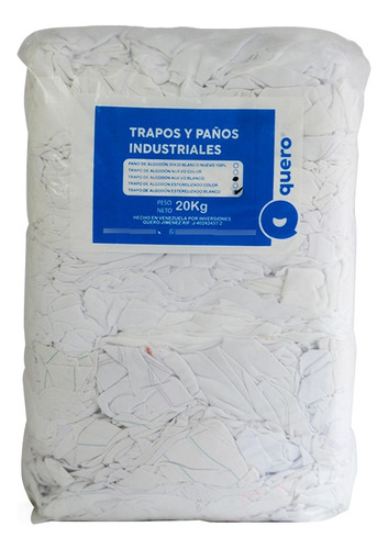 Bulto De Trapo Algodón Blanco 20kg