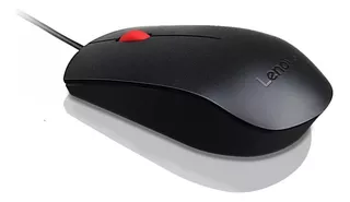 Mouse Essential Usb Lenovo Preto/vermelho C/ Fio 1600dpi