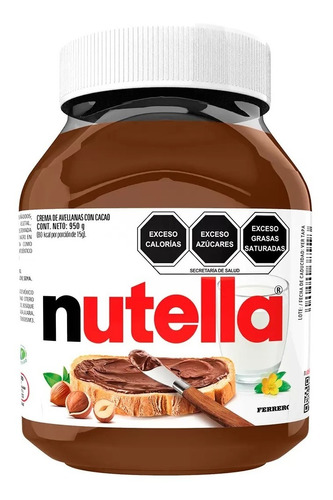 Nutella Crema De Avellanas Con Cacao 950 Gr