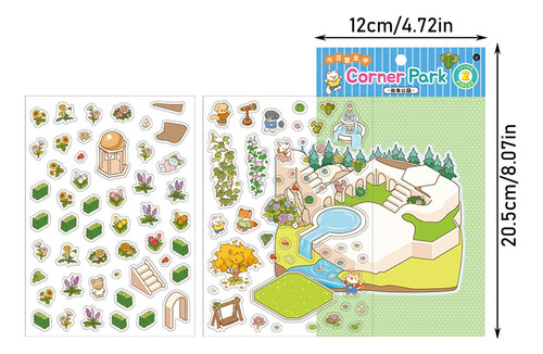 Hu Pegatinas Escena En Miniatura Escena 3d Pegatinas E