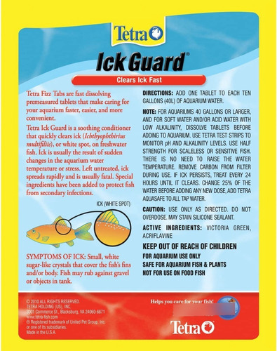Imagen 5 de 10 de Ick Guard Tetra Ickguard 8 Tabs