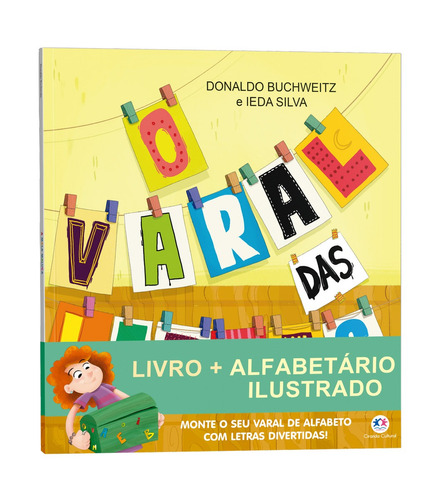 O varal das letras - Livro + alfabetário ilustrado, de Silva, Ieda Nilza da. Ciranda Cultural Editora E Distribuidora Ltda., capa mole em português, 2022