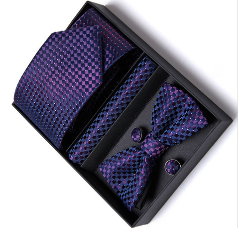 Conjunto De Corbata Pañuelo Gemelos Para Moda De Clásica