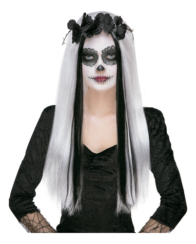 Peluca Catrina Disfraz Halloween Unitalla