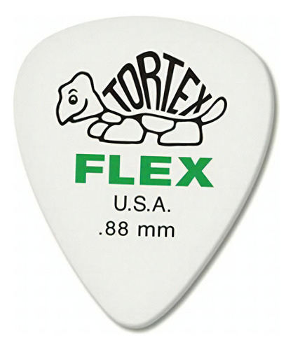 Jim Dunlop Dunlop Tortex Flex Standard .88mm Green Guitar Color .88 Mm | Blanco