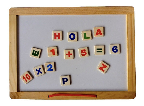 Imagen 6 de 7 de Pizarra Magnética Didáctica Pizarrón Tiza Letras Imán Niño