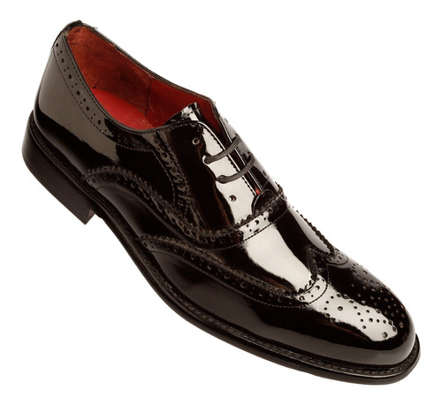 Zapato Bostoniano Hombre Carlo Ronaldi Charol Mod 1103.