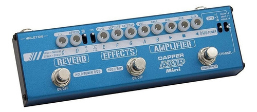Pedal de efecto Valeton Dapper Amp Mini MES-6 celeste