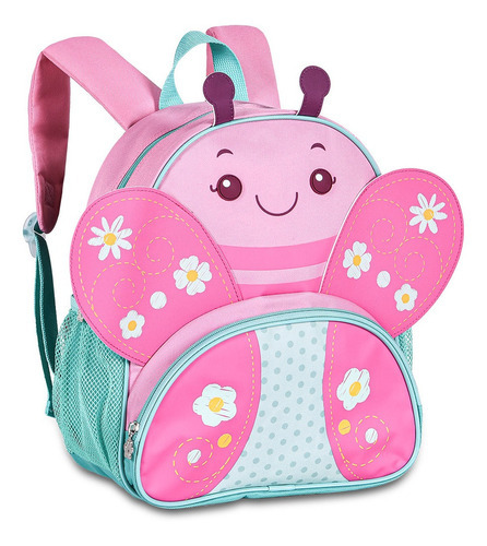 Mochila Pets Feminina Infantil Bichinhos Zoo Escolar Animais Cor Borboletinha