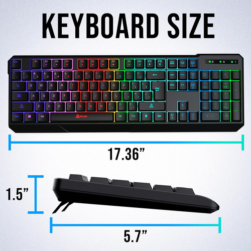 Teclado Inalámbrico Para Juegos Klim Chroma Rgb Con Barra Re