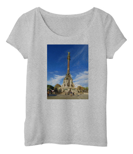 Remera Mujer Cristobal Colon Monumento Colonia