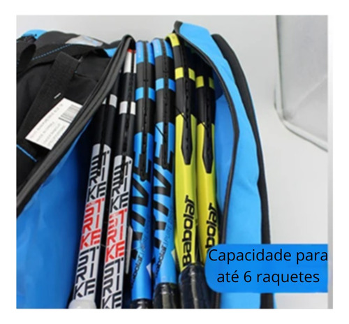 Raqueteira Babolat Pure 6r Térmica Preto E Azul