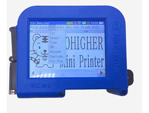Printer Injector  De Tinta25.4 Mm Codificador Logotip Imagen