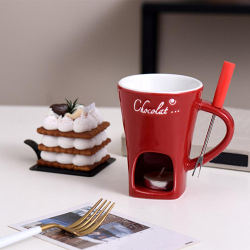 Taza Para Fondue, Taza Para Derretir Chocolate, Utensilios