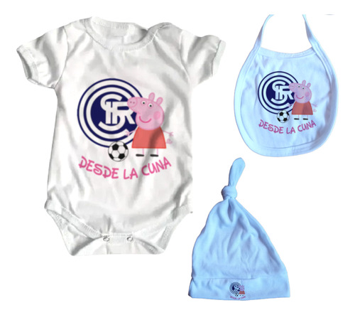 Set Ajuar Bebe X3 Piezas Independiente Rivadavia