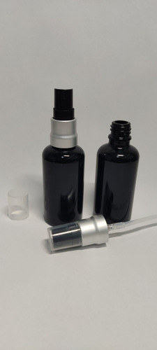 Envase Negro Cristal 30 Ml Atomizador/ Dosificador -100pzs