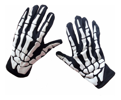 Luoem - Guantes De Esqueleto Para Disfraz De Halloween