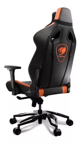 Cadeira de escritório Cougar Armor Titan Pro gamer ergonômica preto e  laranja com estofado de couro