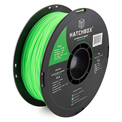 Filamento Hatchbox Para Imprecion 3d 1.75mm 1kg - Neon Green