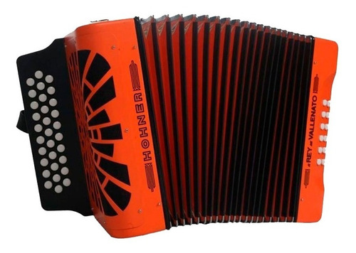 Verdulera Hohner Rey Vallenato Naranja 31 Teclas En Caja