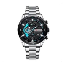 Comprar Reloj Cronógrafo De Cuarzo Para Hombre Curren 8402 Marca Otec Diseño Elegante Con Correa De Acero Inoxidable Resistente Al Agua Hasta 30m Funciones De Cronógrafo Y Calendario - Kubo
