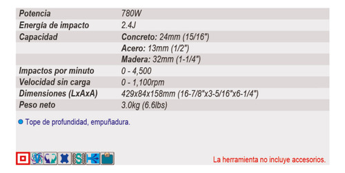 Rotomartillo Sds Plus Electroneumático Makita Hr2475 780w Azul 60 Hz