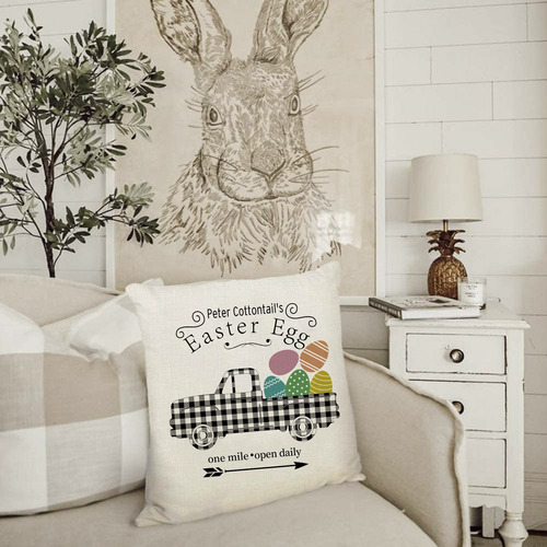 Funda Tipo L Pillow Para El Día De Pascua, Para Sofá, Sala D