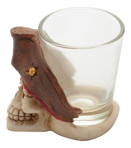Mini Caveira Pirata De Chapéu C/ Copo Shot 50ml Urban 43091