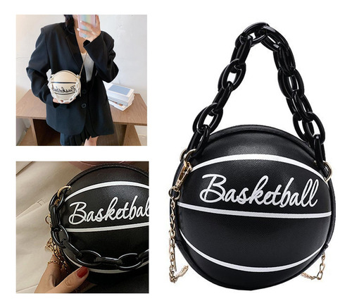 Mini Bolso De Hombro Con Negro Negro 17 Cm De Diámetro