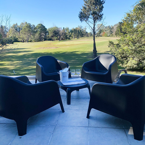 Set 4 Sillones De Jardín Exterior Skarpo + Mesa Puket