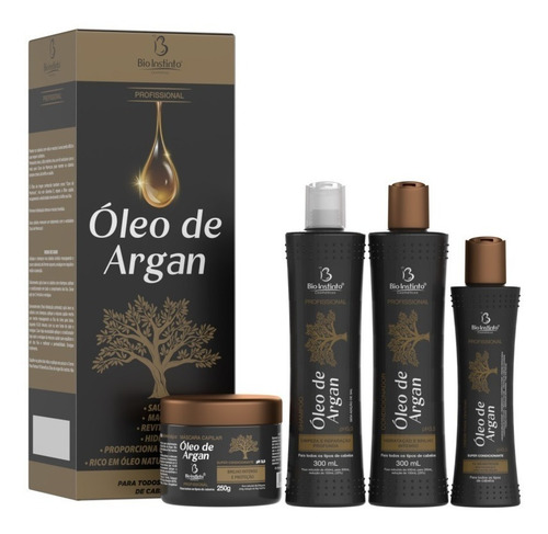 Kit Bio Instinto 4 Frascos Creme Óleo De Argan