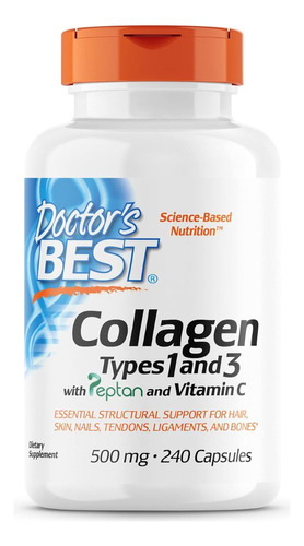 Colágeno Tipo 1 Y 3 500 Mg Doctor's Best 240 Cápsulas