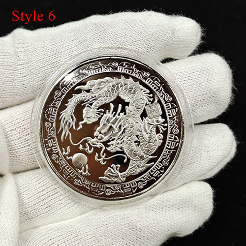 Moneda Conmemorativa Zodiaco Chino Año Dragon Arte Regalos