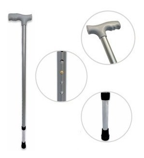 Imagen 6 de 8 de Bastón Aluminio Ajustable Clasico Ergonomico Importados