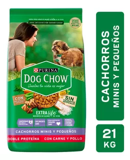 Alimento Dog Chow Perro Cachorro Pequeño Sin Colorantes 21kg