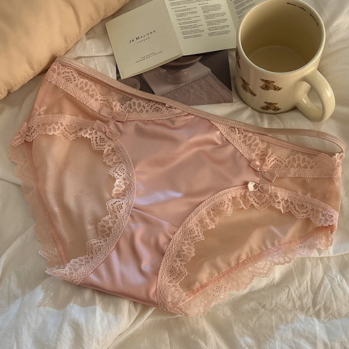 Calzoncillos De Malla De Cintura Baja Para Mujer, Ropa Inter