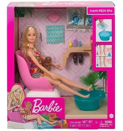 Boneca Barbie Spa - Salão De Manicure Com Pet - Mattel Gnh07