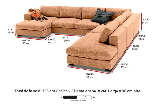 Sala Adam Haspe Beige Derecha Pieza Mueble Sillon Sofa Sofa