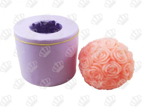 Imagem 2 de 4 de Forma De Silicone Esfera Com Rosas G Ib-811 / S-440