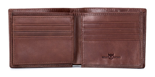 Imagen 3 de 10 de Cartera Plegable De Piel Genuina Gran Capacidad Para Hombre