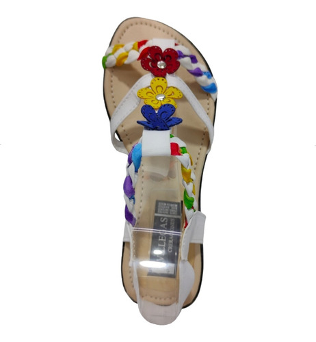 Imagen 4 de 8 de Huarache Sandalia Elástico Trenza Colores Amoldable Suave