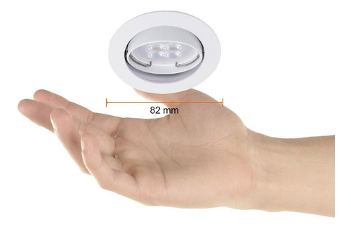 Imagen 3 de 3 de Lampara Empotrable Techo Dirigible Mr16 Blanco Gu5.3 Yd-330/