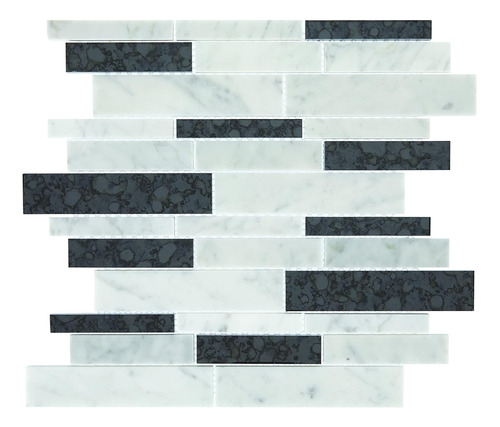Lavaliere Carrara W /blck Ant Mir Mosaico Lineal Aleatorio