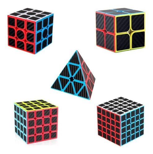 Paquete Cubo Mágico 2x2 + 3x3 + 4x4 + 5x5 + Pyramix