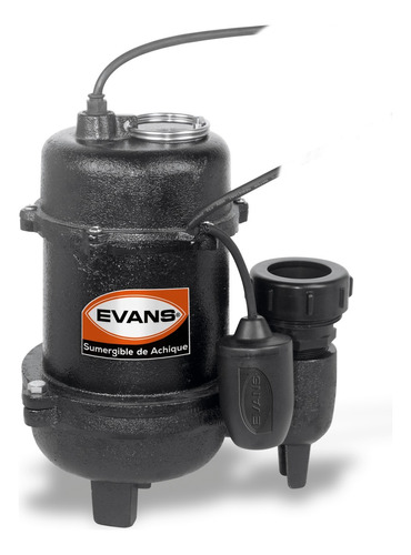 Bomba Sumergible Evans Hierro Gris Agua Sucia 1hp 115v