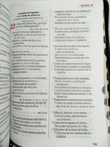 Imagen 6 de 9 de Biblia Letra Gigante Rvr1960 Imitación Café, Cierre E Índice