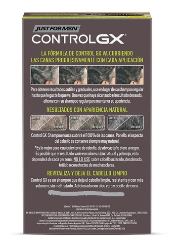 Just For Men Control Gx Kit - 3 Shampoos Desvanecedores