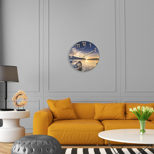 Relojes De La Pared Del Atardecer De Constante Para El Dormi