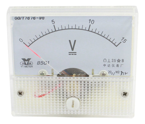 Clase 2.5 Dc 0   15 V Panel Voltaje Voltimetro Gauge Me
